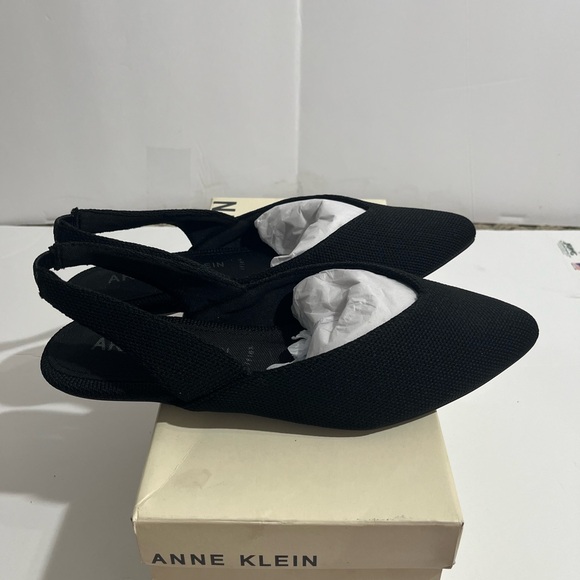 Anne Klein Olympia Black Flat Shoes Size 9 - Picture 5 of 9